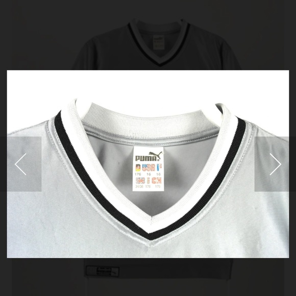 Puma Men's Silver V-Neck Jersey - Picture 5 of 9